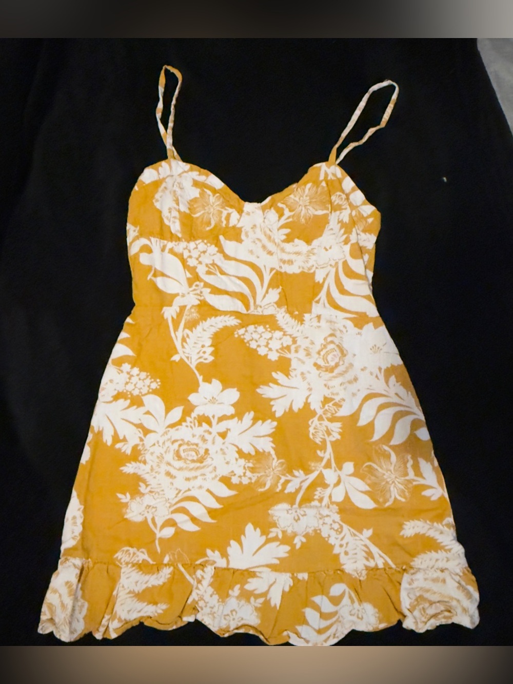wild fable Yellow and White Floral Smocked Dress
